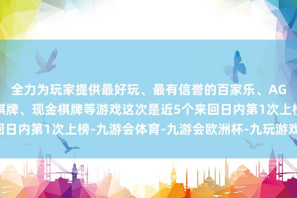全力为玩家提供最好玩、最有信誉的百家乐、AG真人娱乐游戏、在线棋牌、现金棋牌等游戏这次是近5个来回日内第1次上榜-九游会体育-九游会欧洲杯-九玩游戏中心官网