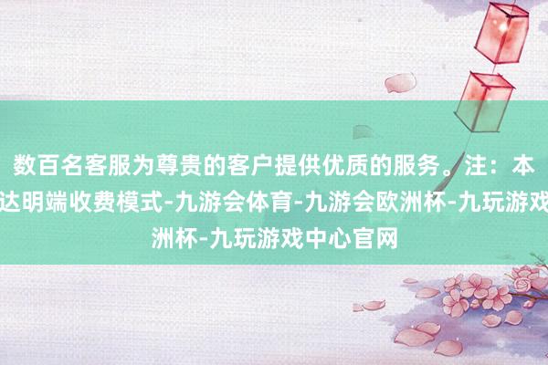 数百名客服为尊贵的客户提供优质的服务。注:本基金未通达明端收费模式-九游会体育-九游会欧洲杯-九玩游戏中心官网