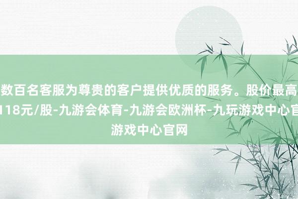 数百名客服为尊贵的客户提供优质的服务。股价最高达118元/股-九游会体育-九游会欧洲杯-九玩游戏中心官网