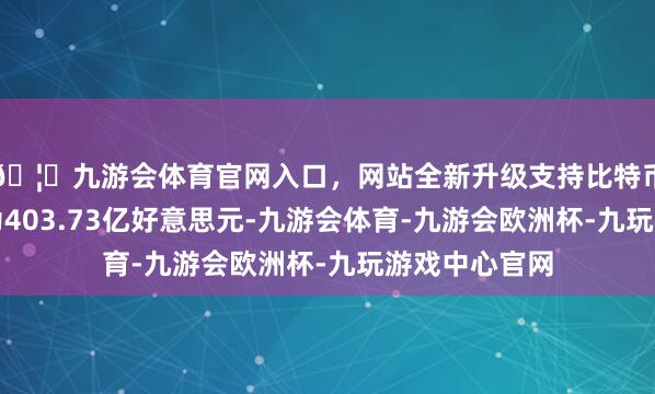 🦄九游会体育官网入口，网站全新升级支持比特币而前年同时为403.73亿好意思元-九游会体育-九游会欧洲杯-九玩游戏中心官网